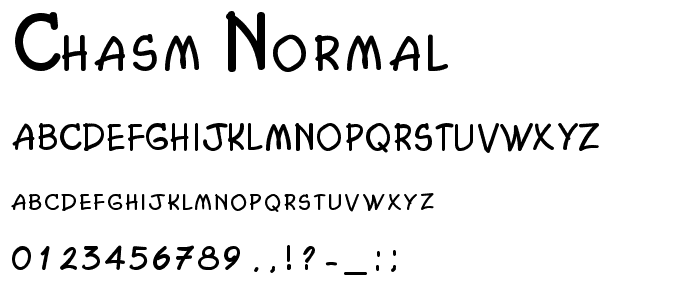 Chasm Normal font